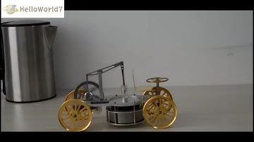 #helloworld7#Low-Temperature Difference Stirling Engine Car Model Gift#stirling engine#steampunk