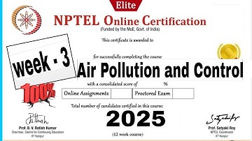 Air Pollution and Control week -3 Assignment Answers ll NPTEL 2025