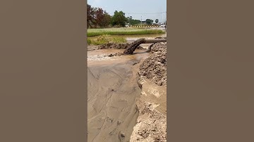 Sand Pipe Connected From The Ferry - Land Preparation #shorts #shortvideos #pipe