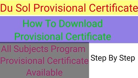 Du sol provisional certificate all subjects available // By Gk singh cyber cafe
