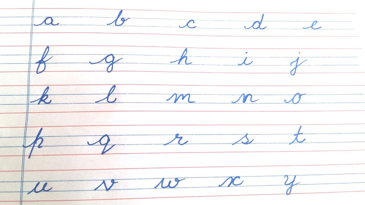 cursive small letters