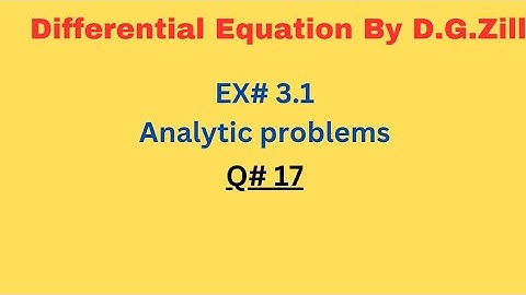 Exercise 3.1.Q.17.Differential equation by D.G.zill. newton law of cooling ambient temperature