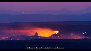 Incendio en el Vedado de Eguaras y Bardenas Reales de Navarra