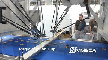 VMECA Magic Suction Cup, pick and place cookie with ABB robots
