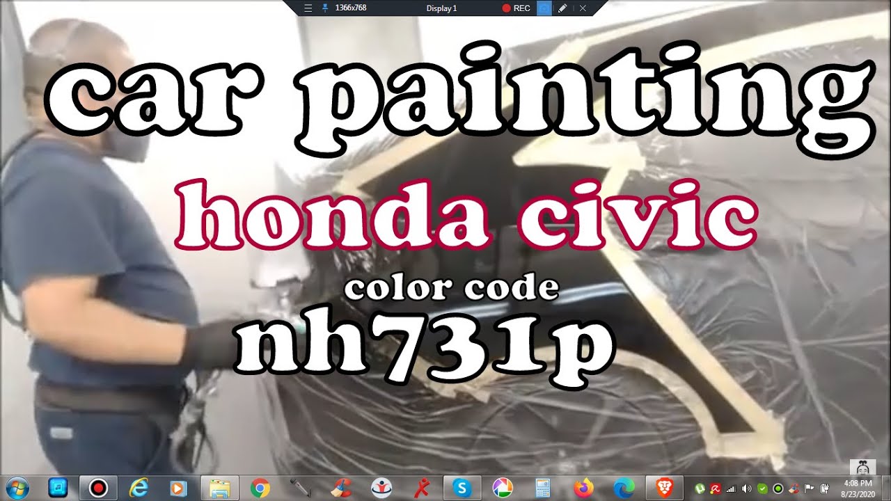 CAR PAINTING:honda civic,color code:NH731P:/augost 19,2020#10 - YouTube