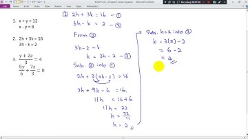 KSSM Form 1 Chapter 6 Simultaneous Linear Equation (Substitution method)