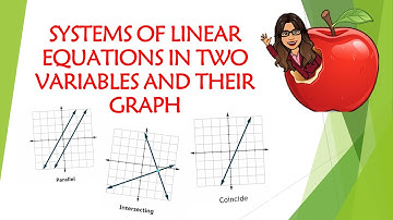 Systems of Linear Equations in Two Variables and their Graphs