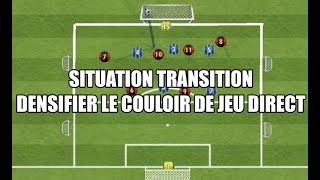 SITUATION TRANSITION DEFENSIVE : densifier et être actif dans le couloir de jeu direct