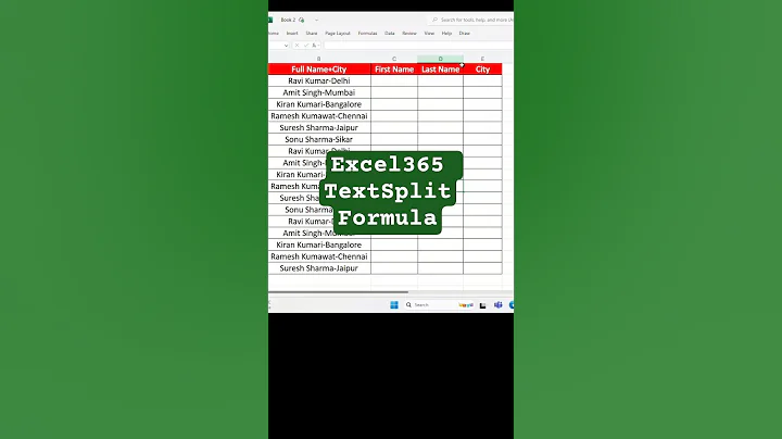 Excel TEXTSPLIT Function in 60 Seconds 🚀 | Excel 365 Tutorial.#excel365 #textsplit
