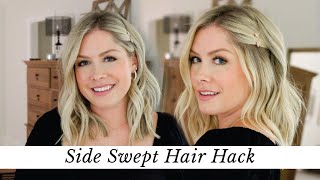 Side Swept Hair Hack (no slipping bobby pins or headaches!)
