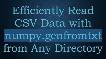 Efficiently Read CSV Data with numpy.genfromtxt from Any Directory