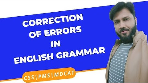 CSS English| Precis & Composition | Correction of Errors in English Grammar | Error Detection