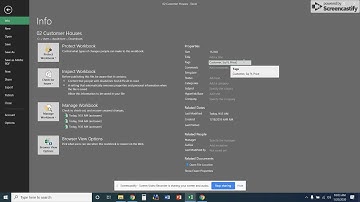 Excel 2016 Assign Keywords and Properties