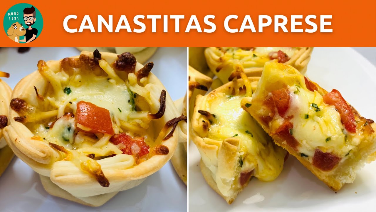 Cómo Hacer Canastitas Caprese con Tapas de Empanadas / Empanadas Caprese / MONO 1981