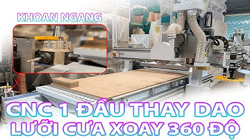 Máy CNC Trung Tâm Thay Dao Tự Động - Khoan Ngang - Lưỡi Cưa Xoay 360 Độ - SM 1325 R1S AG