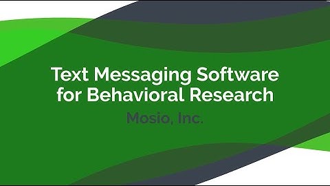 Mosio Text Messaging Software Improves Behavioral Research