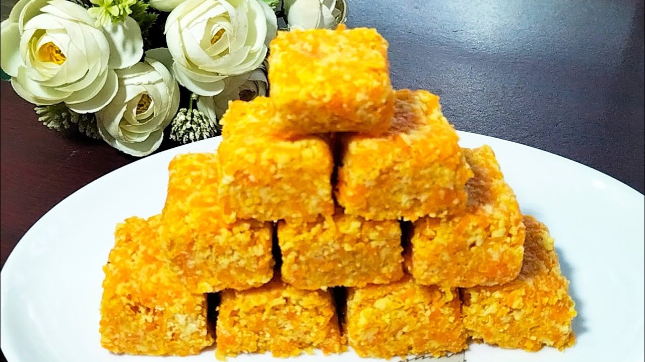 মিষ্টির দোকানের ছানা গাজরের সন্দেশ বরফি/How to make shondesh barfi recipe/Carrot delight