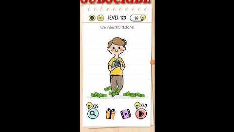 Brain test Level 129 || We need 10 dollars Walkthrough