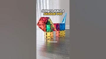 How to build a magnetic tiles sausage dog #magnetictiles #stem