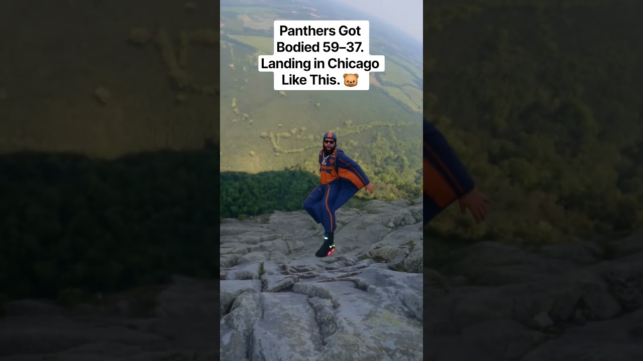 Panthers Got Bodied 59–37. Landing in Chicago Like This #BearDown #ChicagoBears #DaBears #CHIvsCAR