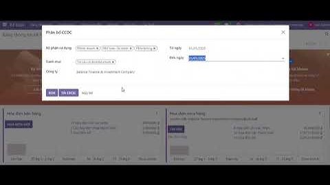 Hướng dẫn module kế toán - Bảng phân bổ công cụ dụng cụ - Phần mềm ERP odoo
