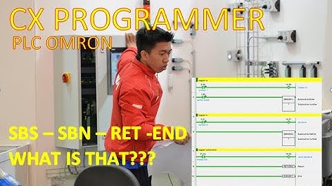 Belajar instruksi PROGRAM SUBROUTINE Belajar instruksi SBS SBN RET END CX PROGRAMMER PLC OMRON
