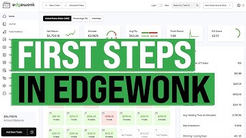 First Steps in Edgewonk - Get Started