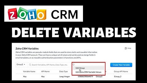 How To Delete Variable from Zoho CRM | Zoho CRM Tutorial