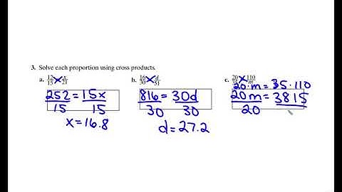 5.4 Solving Proportions Video Lesson