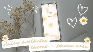 Samsung Z Flip 3 Daisy aesthetic theme + phone case 🌼🤍 phone customization screenshot 5