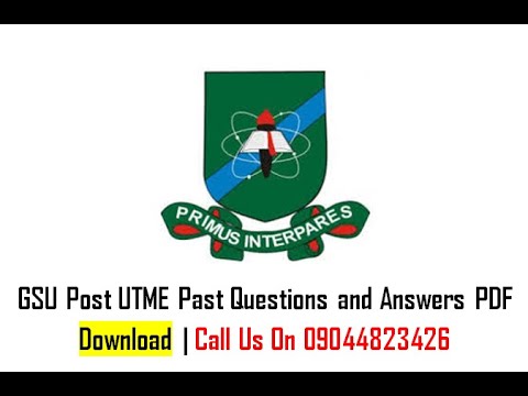 GSU Post UTME Past Questions and Answers, Gombe State University past questions