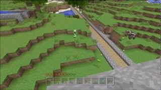 Minecraft for Xbox 360 #64 - 360 Diamond Sword Creeper Trick Shot, Finishing my House