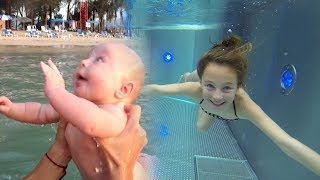 Carla Underwater from the age 3 month to 10 years old