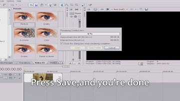 Tutorial : How to render in HD with Sony Vegas 8.0