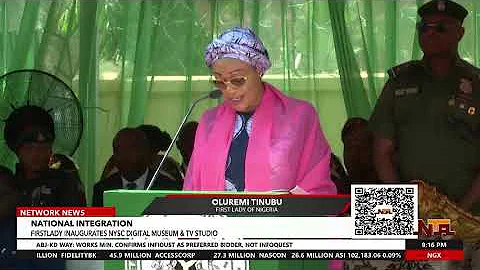 1st Lady - Remi Tinubu Inaugurates NYSC Digital Museum & TV Studio | NTA