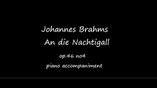 J. Brahms - An die Nachtigall op.46 no4 #pianoaccompaniment