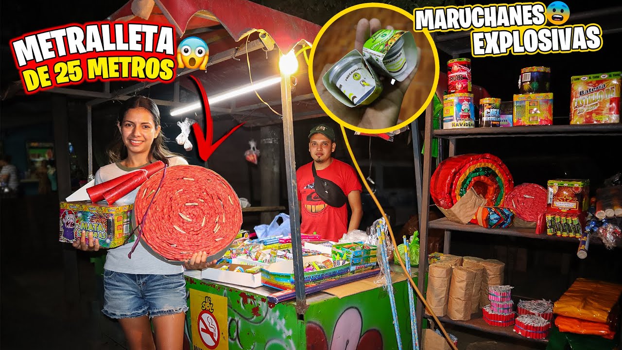COMPRANDO CUETES CHAPINES EN EL SALVADOR (HULK,MORTEROS,METRALLETA DE 25 METROS)