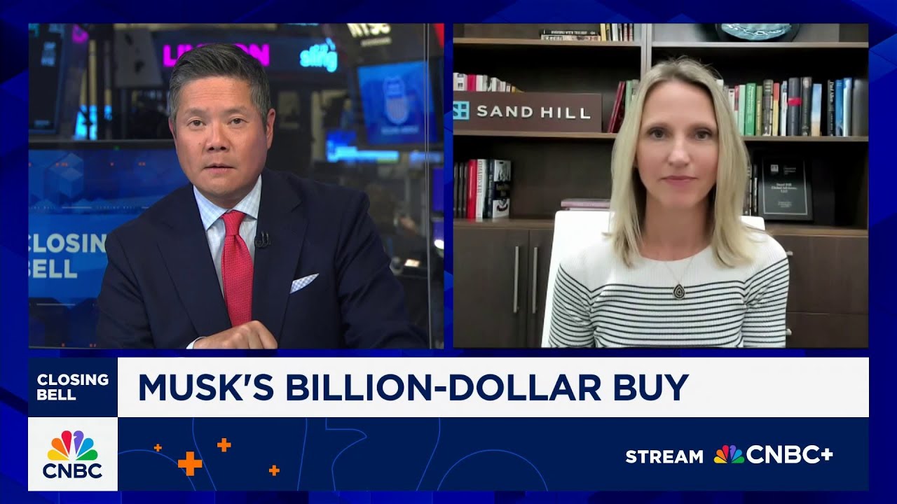 Elon Musk's Tesla stock purchase is a great vote of confidence, says Sand Hill's Brenda Vingiello
