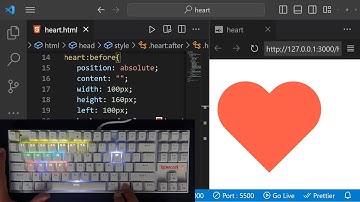 ASMR Coding-Heart Shape using CSS before & after- No Talking