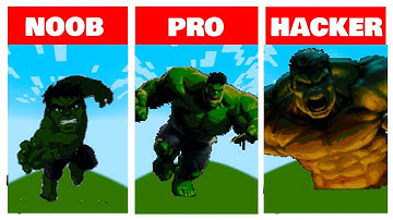 NOOB VS PRO VS HACKER Minecraft Pixel art💫Hulk