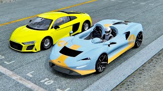 McLaren Elva vs Audi R8 RWD Sheepey Race 2020 at Top Gear Track screenshot 5