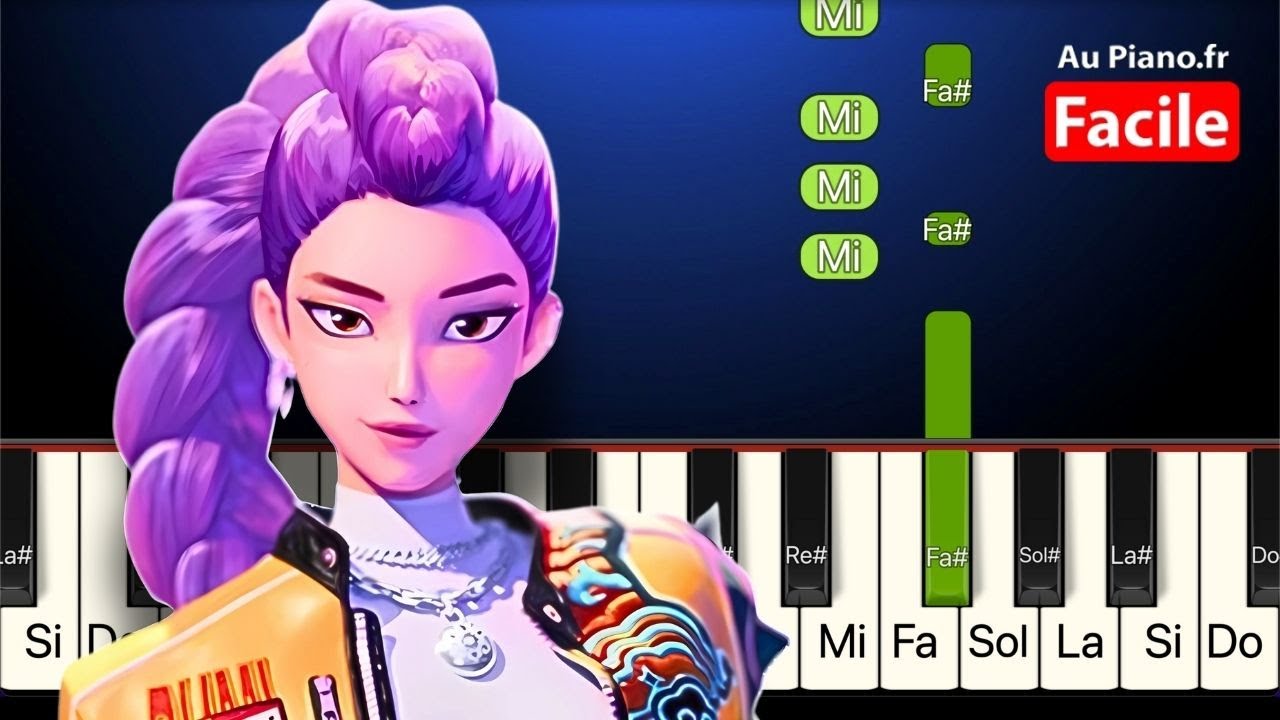 Golden KPOP Demon Hunters | Piano Tutorial TRÈS FACILE (Synthesia)