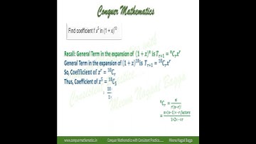 Coefficient of x^5 in the expansion of (1+x)^10 - Binomial Theorem - Class 11 Mathematics