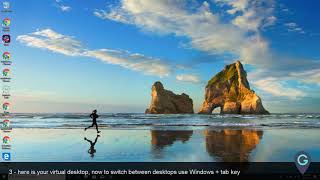 How to organize your desktop in Windows 10 using virtual desktop (Windows + Ctrl + D)