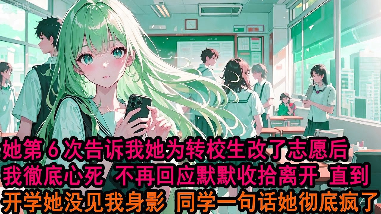 青梅第六次告訴我她改了高考志願，我徹底心死，沒再修改志願，不做她和轉校生間調情工具人，默默收拾好行李 準備去3000公里外京城，開學前她臉冷警告“阿诚說，不想一直被第三人打擾，所以你能不能不再找我 ”