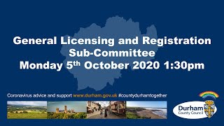 General Licensing and Registration Sub-Committee