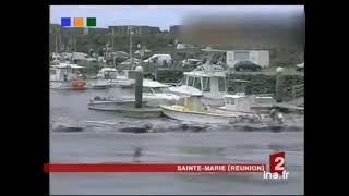 Tsunami destroys marina in Sainte-Marie, Réunion, France