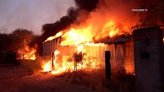 Rose Fire Burns Several Structures