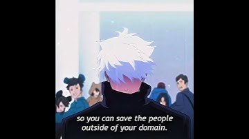 Gojo uses his Domain  Expansion for 0.2 s 💀☠️#jujutsukaisen #jjk #gojo