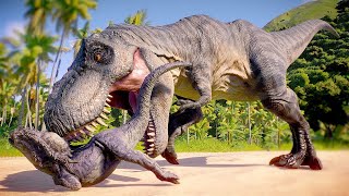 Turanosaurus Rex Domination in Jurassic World Evolution 2